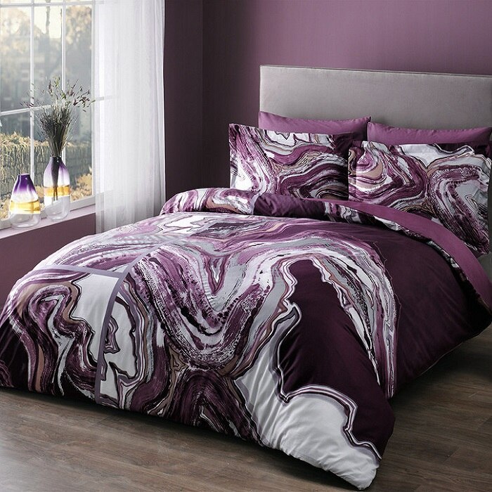 Lenjerie de pat pentru 2 persoane, TAC, Rebel, saten deluxe, Multicolor