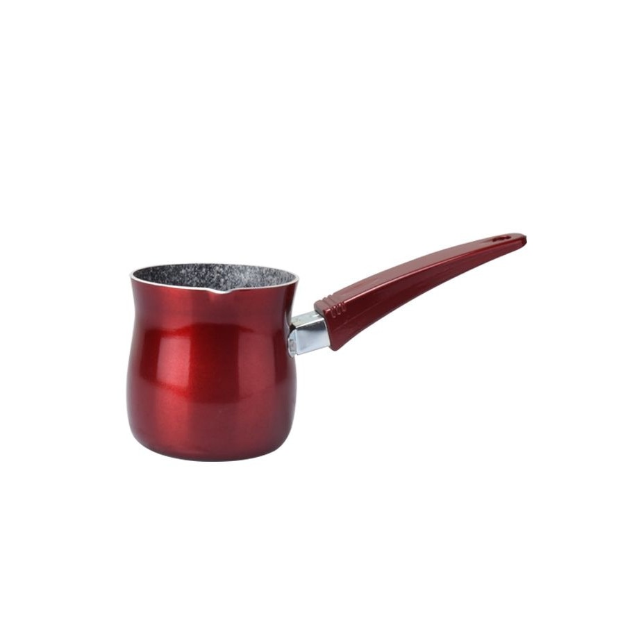 Ibric Elekom, Aluminiu/Marmura antiaderenta, Rosu, 9 cm