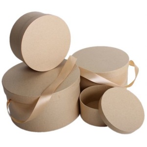 Set 4 Cutii Rotunde Natur 12x22 Cm Emag Ro