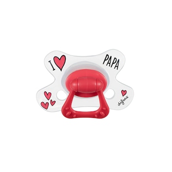Suzeta natural, Difrax, I Love Papa, 12+ luni Suzeta natural, Difrax, I Love Papa, 12+ luni
