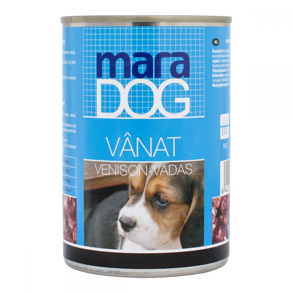 Hrana umeda pentru caini Mara Dog, Vanat, 6x415g
