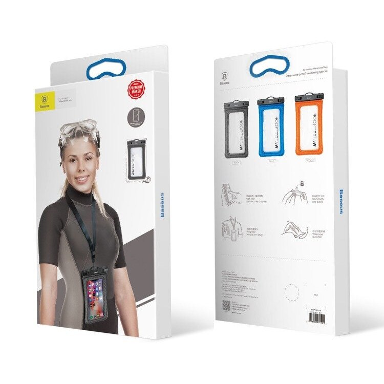 Husa Baseus impermeabila pentru smartphone-uri - negru