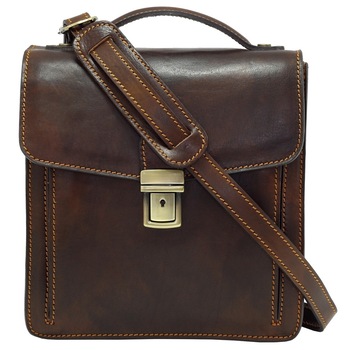 Borseta maro pentru barbati, Suveran, din piele naturala vacchetta Borseta maro pentru barbati, Suveran, din piele naturala vacchetta