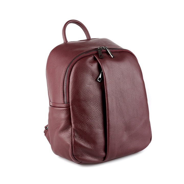 Rucsac Ayanna, din piele 100% naturala bordo, 8116