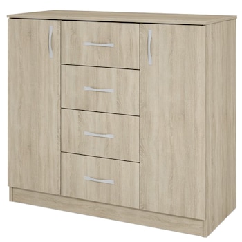 Comoda Irim Spark, 100x43.5x91 cm, Sonoma Dark Comoda Irim Spark, 100x43.5x91 cm, Sonoma Dark