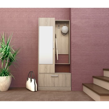 Cuier hol Irim Mars, 90x33x200 cm, Sonoma Dark Cuier hol Irim Mars, 90x33x200 cm, Sonoma Dark