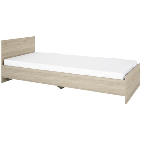 Pat tineret Irim Simple, 90x200 cm (204x95x71 cm), Sonoma Dark