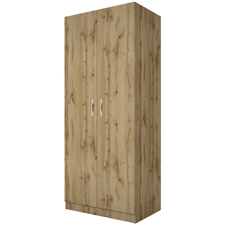 Irim Aspen szekrény, 80x52.5x191 cm, 2 ajtós, Dakota tölgy