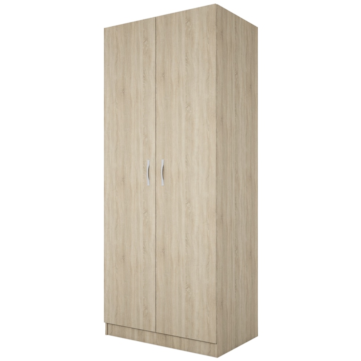 Irim Aspen szekrény, 80x52.5x191 cm, 2 ajtós, Sonoma Dark