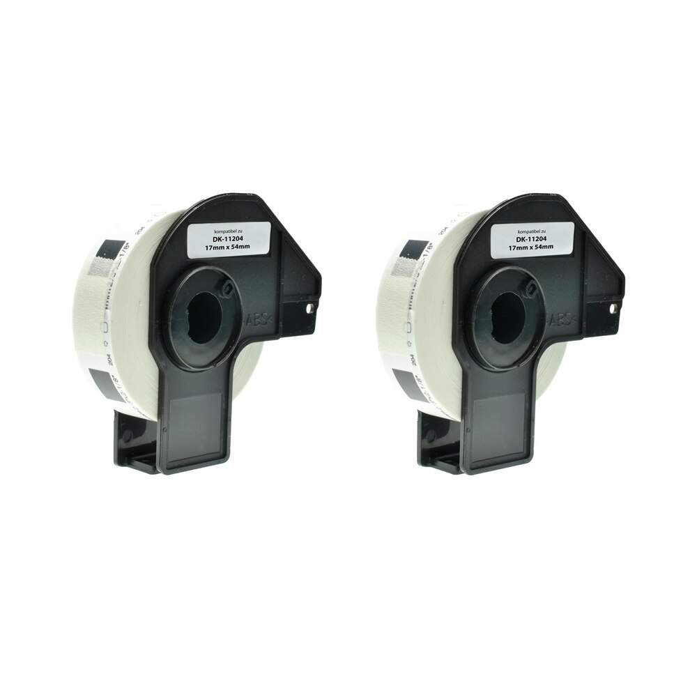 Set 2 Banda/Rola DK11204 etichete Alb 17mmX54mm Compatibile Pentru BROTHER P-Touch QL 1000 Series / QL 1050/ QL 1060 N / QL 500 / QL 500 A / QL 550 / QL 560 /QL 570 / QL 580 / QL 650 TD / QL 700 / QL 710 W / QL 720 NW