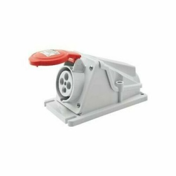 Priza industriala trifazata , IP44 , 5P , 16A , 380 V , Alb/Rosu, GEWISS Priza industriala trifazata , IP44 , 5P , 16A , 380 V , Alb/Rosu, GEWISS