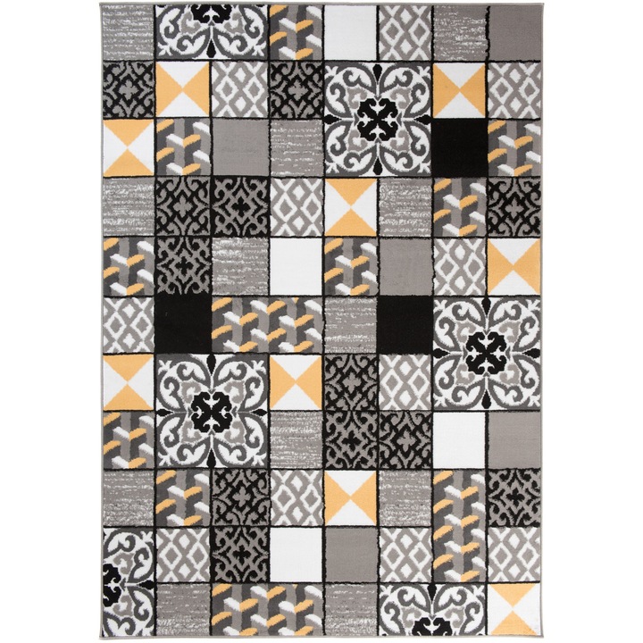 Covor Maya Modern Short Pile Chemex Z906A EYM gri 180x250