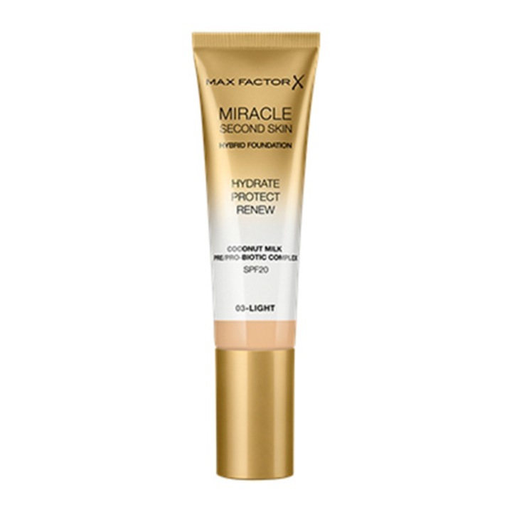 Фон дьо тен Max Factor Miracle Second Skin 03 Light SPF 20
