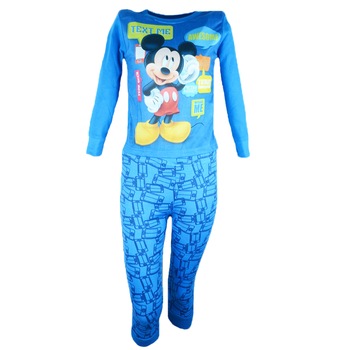 Pijama pentru baieti E Plus M Mickey Mouse, Albastru Pijama pentru baieti E Plus M Mickey Mouse, Albastru