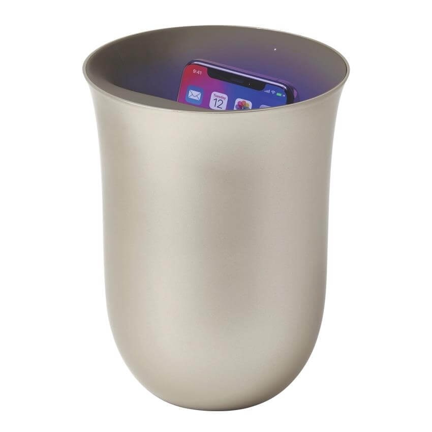 Incarcator wireless cu sterilizator UV Lexon Oblio, 10W, gold