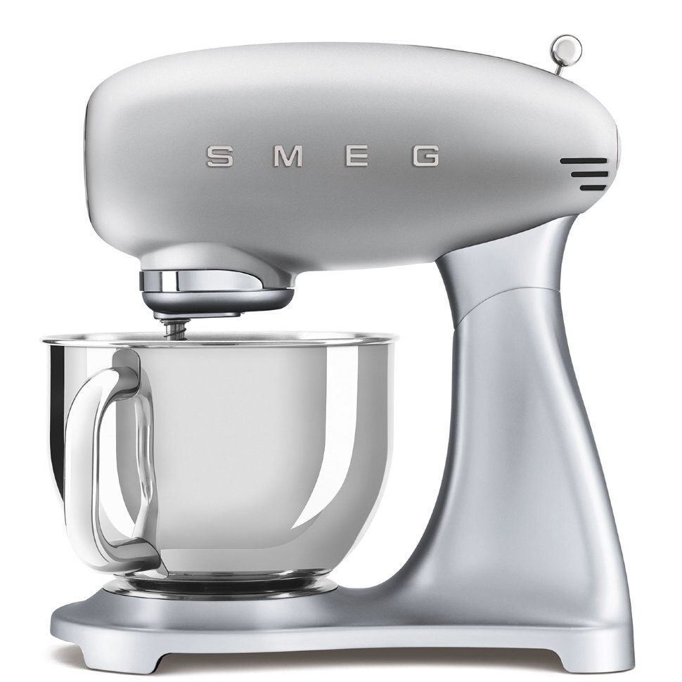 Mixer cu bol Smeg SMF02SVEU, 800W, 4,8 L, 10 viteze, Argintiu
