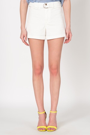 Pantaloni De Damă Ellen Dqk7y Eleganți Roz Prăfuit Cu Talie Inaltă și Curea Coton Ro