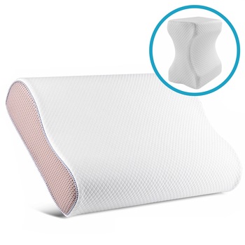 Set perne pentru dormit Suporto®️, perna ortopedica cu perforatii si perna pentru genunchi Set perne pentru dormit Suporto®️, perna ortopedica cu perforatii si perna pentru genunchi