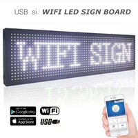 reclama luminoasa led afisare text personalizabil conectare wifi si usb cu telefone calculator  pentru interior 2068 cm alb imagen 5_0_
0