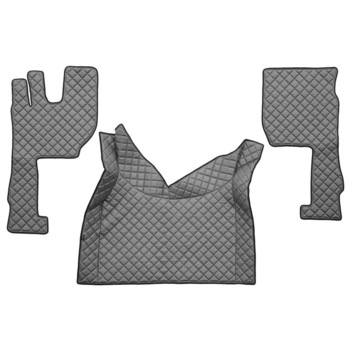 Set 3 covorase camion F-Core, Piele-ECO, pentru VOLVO FH 16 II, transmisie automata, Gri Set 3 covorase camion F-Core, Piele-ECO, pentru VOLVO FH 16 II, transmisie automata, Gri