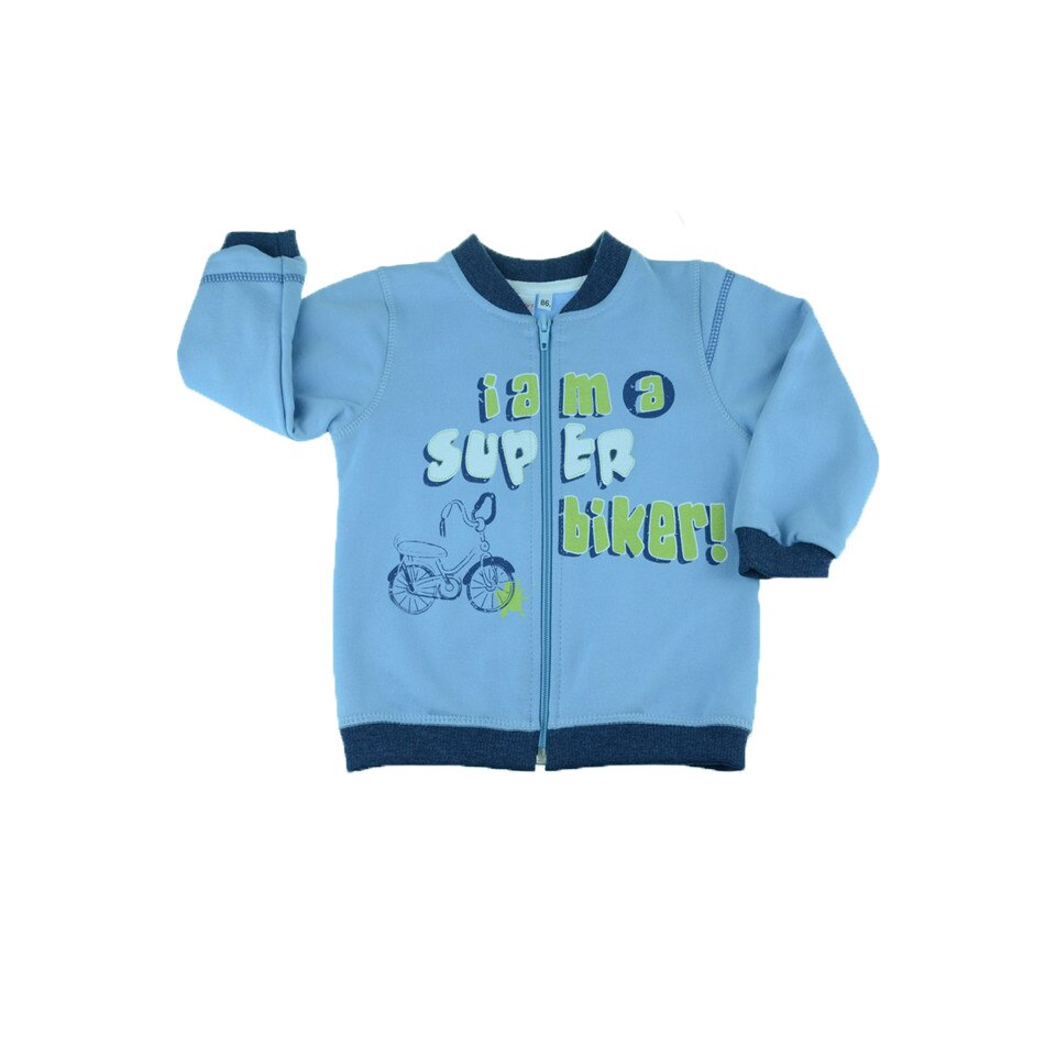 Hanorac maneca lunga pentru baietei Karen KBH6468A, Albastru, 86