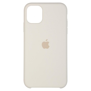 Husa de protectie Apple pentru iPhone 11, Silicon, Ivory White