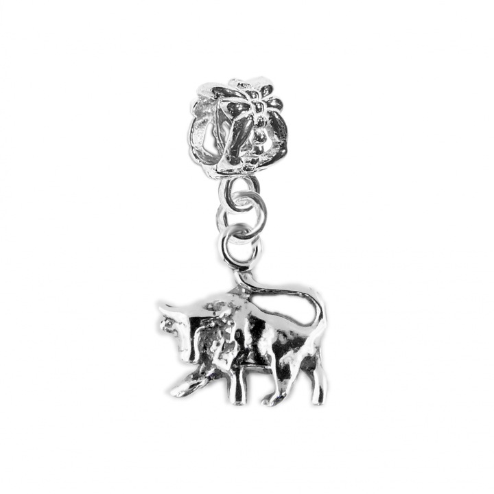 Charm argint zodie Taur zodiac european 9237165 Dras