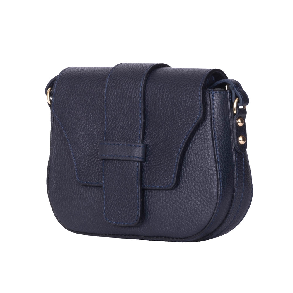 Poseta din piele naturala Tracy bleumarin
