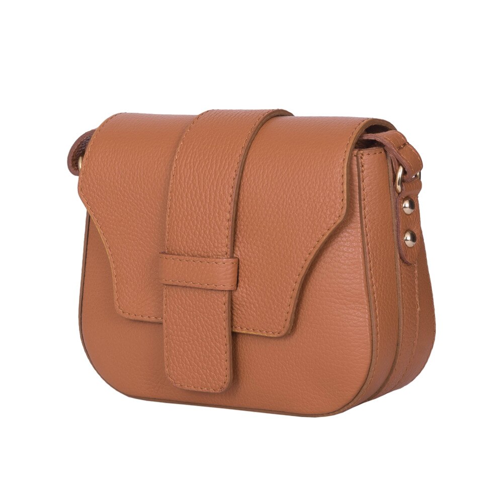 Poseta din piele naturala Tracy cognac