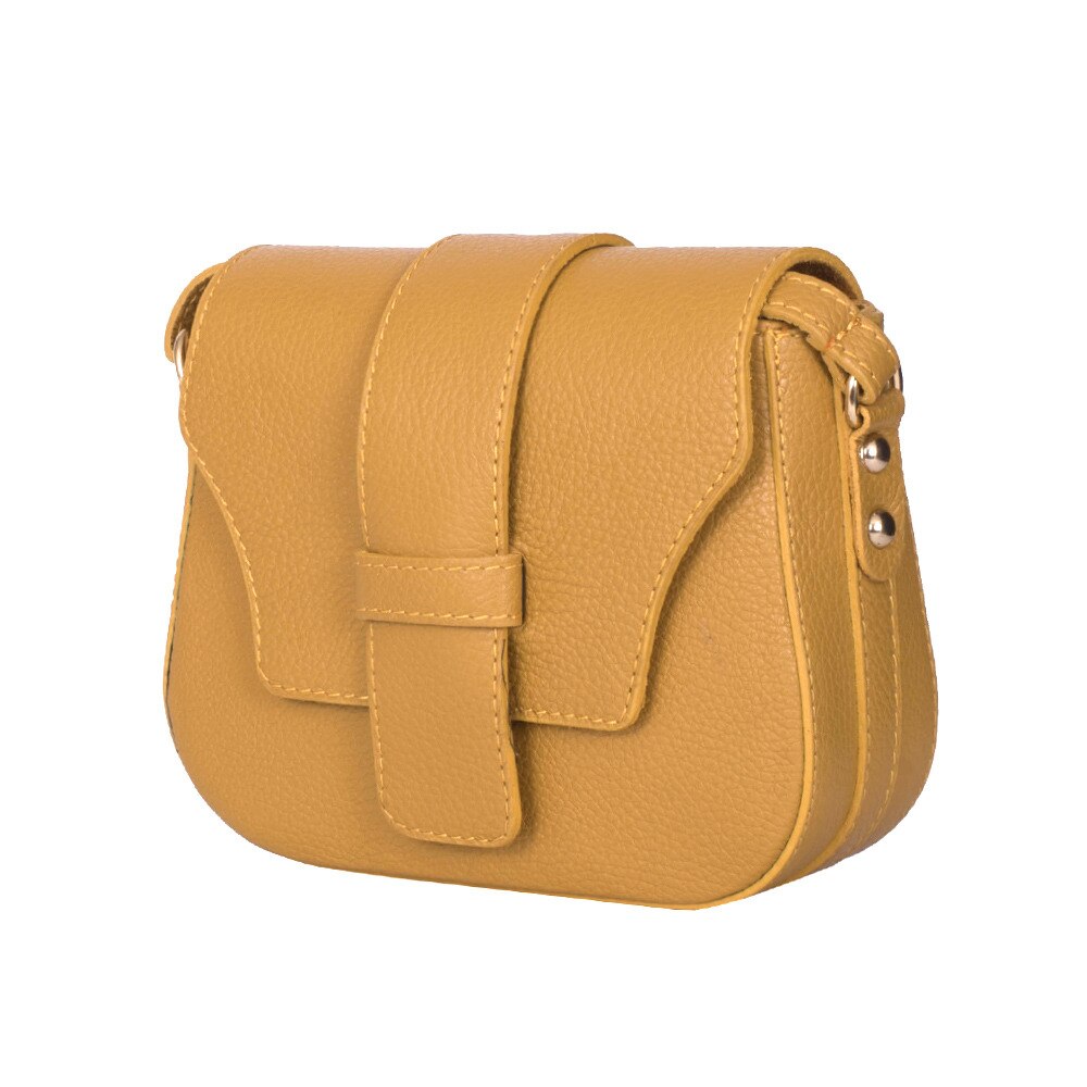 Poseta din piele naturala Tracy galbena