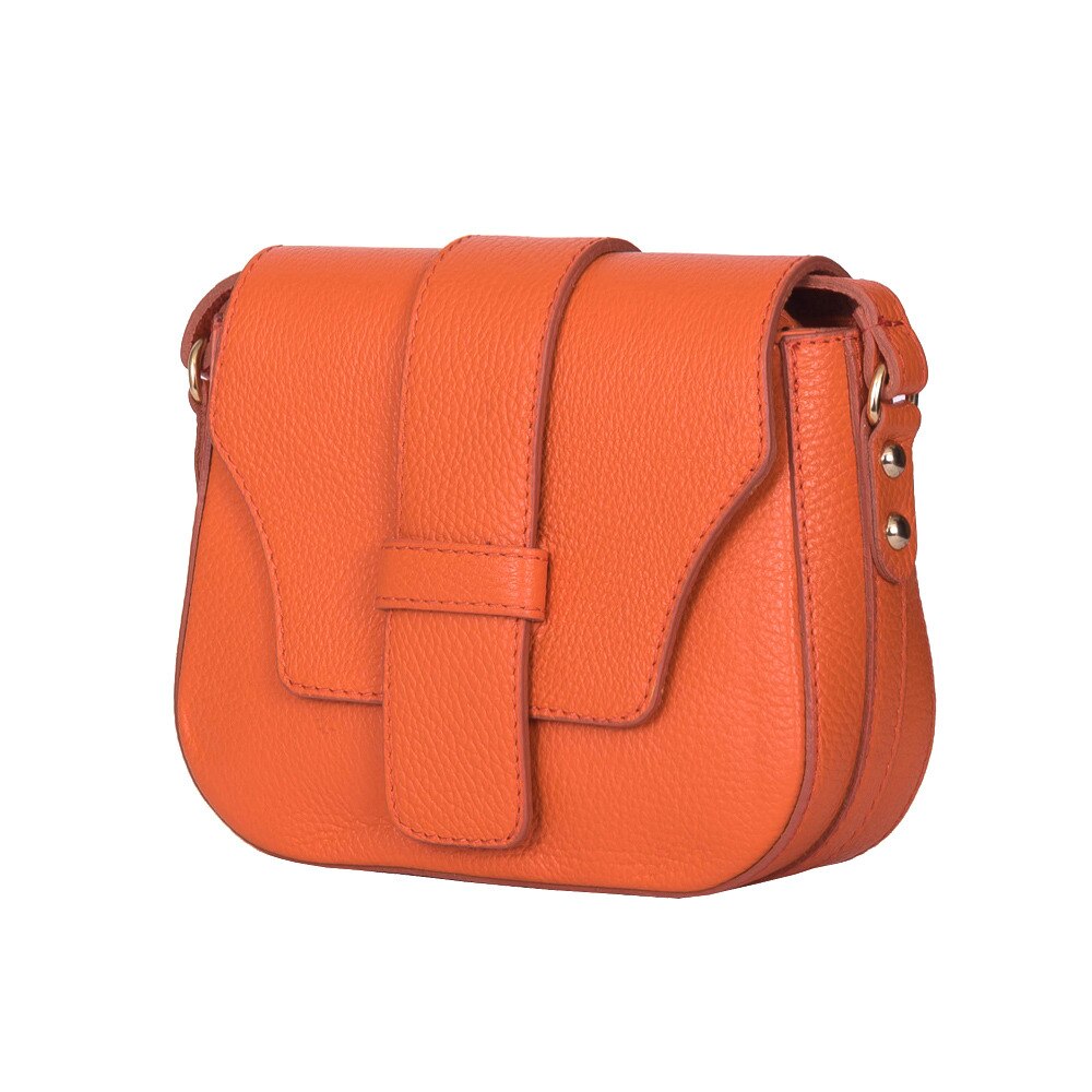 Poseta din piele naturala Tracy portocalie