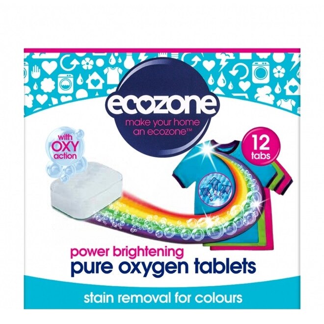 Tablete pentru stralucirea hainelor colorate si indepartarea petelor, Ecozone, 12 buc
