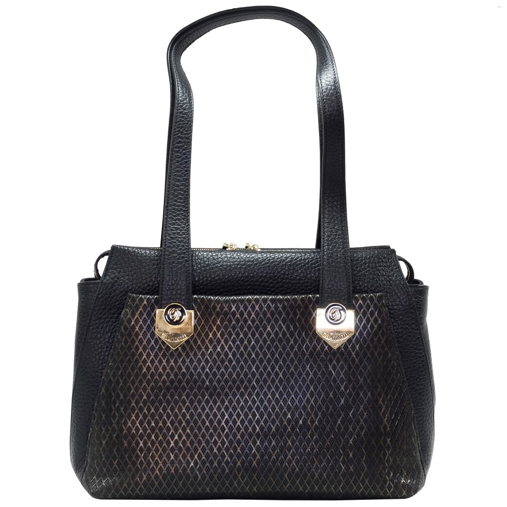 Geanta de dama office Gilda Tonelli din piele naturala 1001 neagra