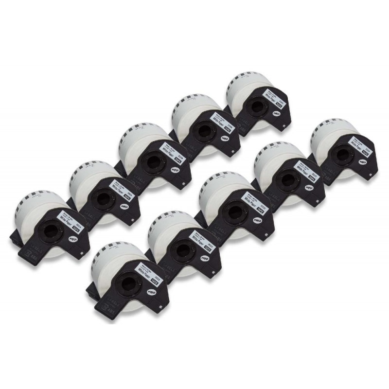 Set 10 Banda/Rola DK22223 50mmX30.48m etichete Alb Compatibile BROTHER P-Touch QL 1000 Series / QL 1050 / QL 1050 N / QL 1060 N / QL 500 / QL 550 / QL 560 /QL 570 / QL 580/QL 650 TD / QL 700 / QL 710 W / QL 720 NW