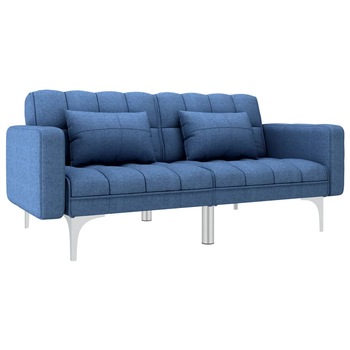 Canapea extensibila, vidaXL, Textil, 175,5 x 84 x 79,5 cm, Albastru Canapea extensibila, vidaXL, Textil, 175,5 x 84 x 79,5 cm, Albastru