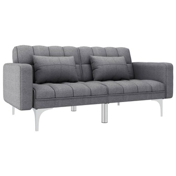 Canapea extensibila, vidaXL, Textil, 175,5 x 84 x 79,5 cm, Gri deschis Canapea extensibila, vidaXL, Textil, 175,5 x 84 x 79,5 cm, Gri deschis