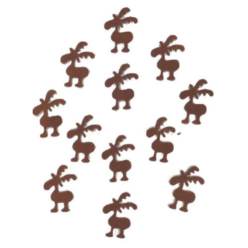 Set 12 figurine din fetru - ren, 3 cm