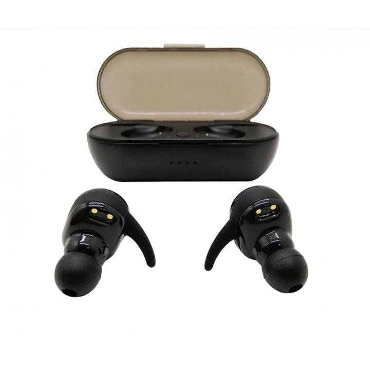 SIKS KD1 vezeték nélküli headset, Bluetooth 5.0, sztereó HIFI, Fekete