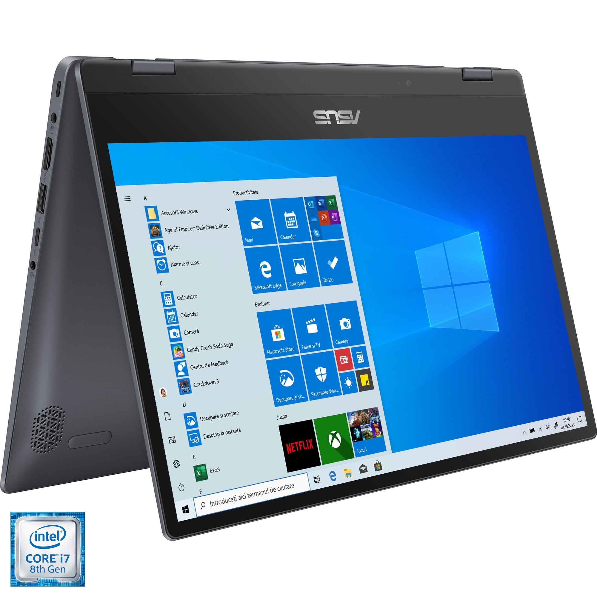 Laptop 2 in 1 ASUS VivoBook Flip 14 cu procesor Intel® Core™ i7