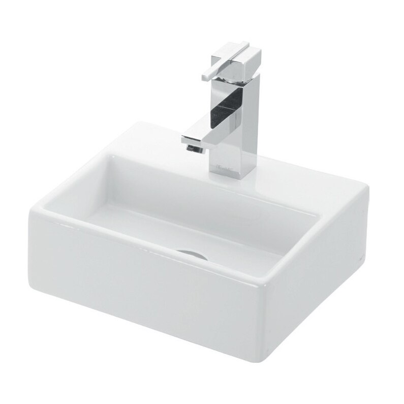 Lavoar ceramic, Karag, Daphne, 33x28cm, Alb