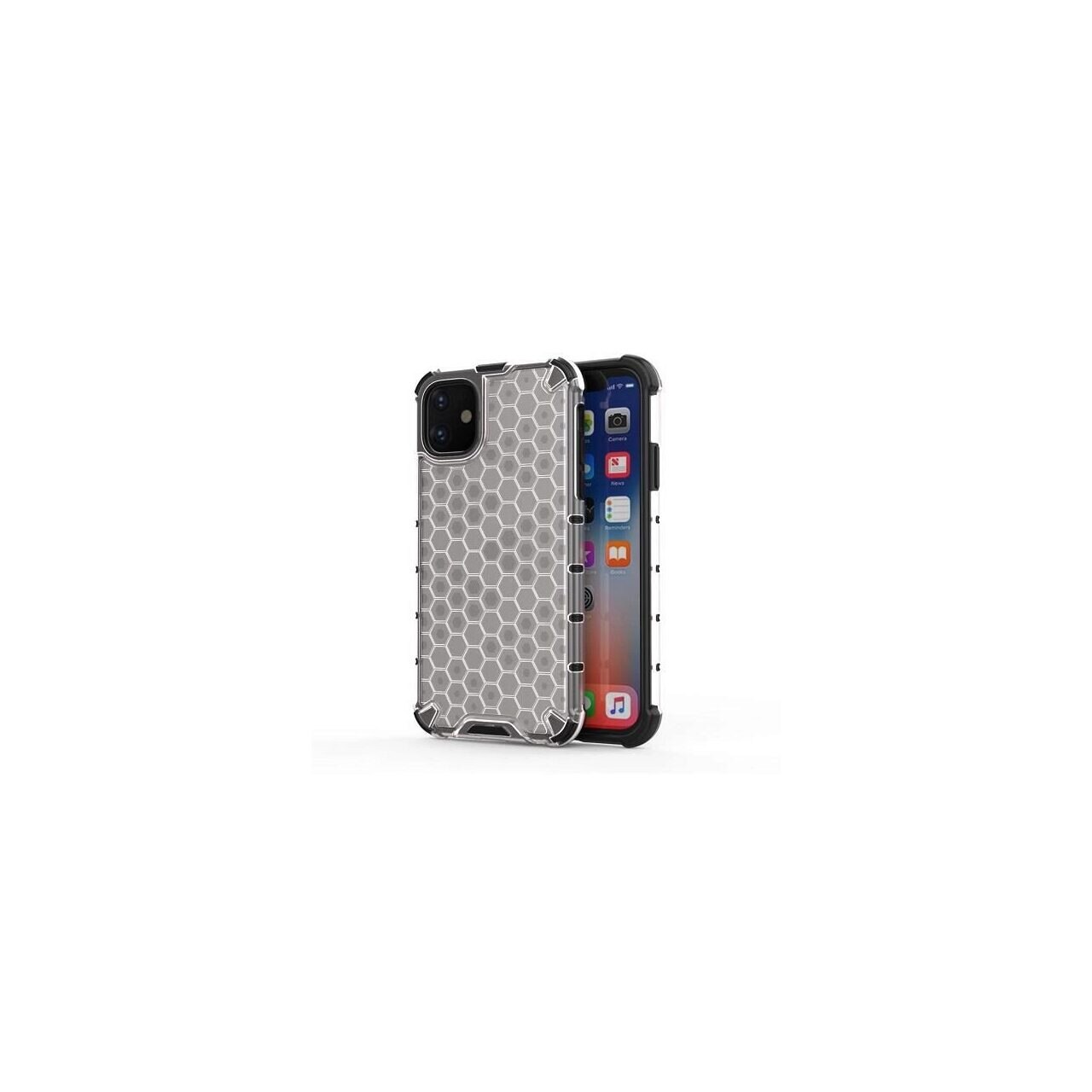 Husa Apple iPhone 11 - iberry HoneyComb Transparent