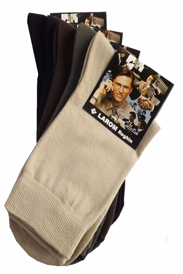 Set 3 perechi , Sosete din bumbac ,pentru barbati, LAROM, Multicolore