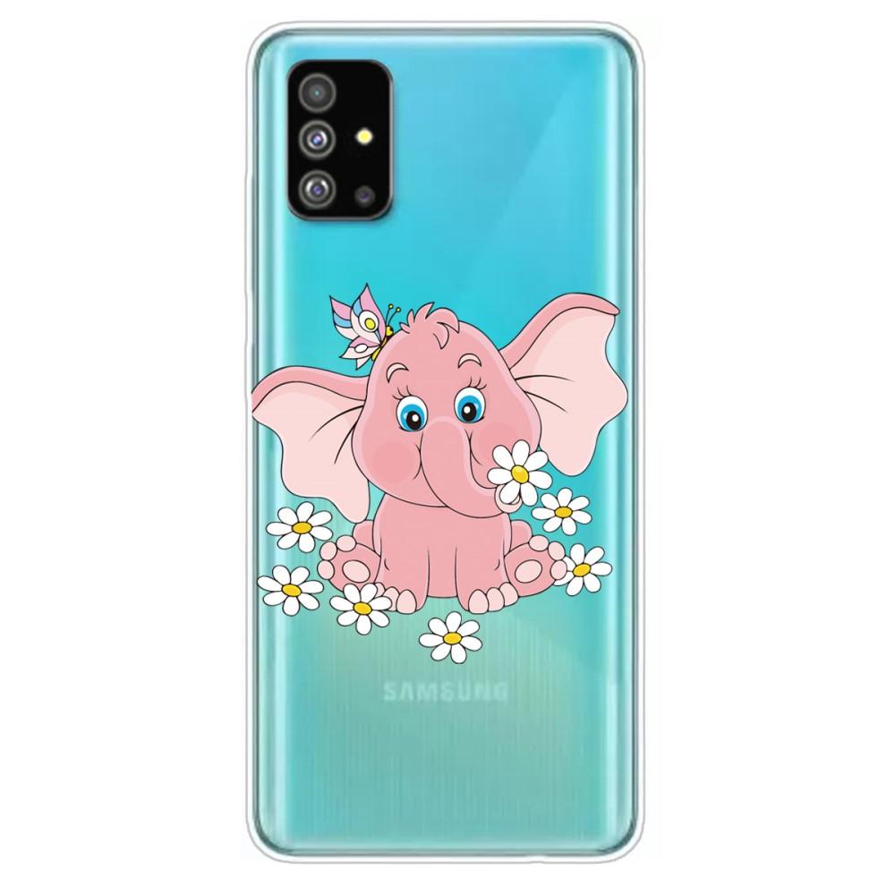 Husa silicon Samsung Galaxy S20 model Pink elephant, Antisoc, TPU, Viceversa Transparent/Roz