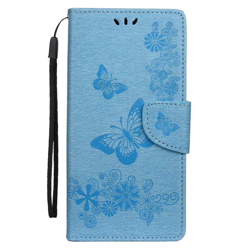 Husa Flip Carte Samsung Galaxy S20 model Butterfly, Piele, Portofel, Antisoc, Viceversa Albastru