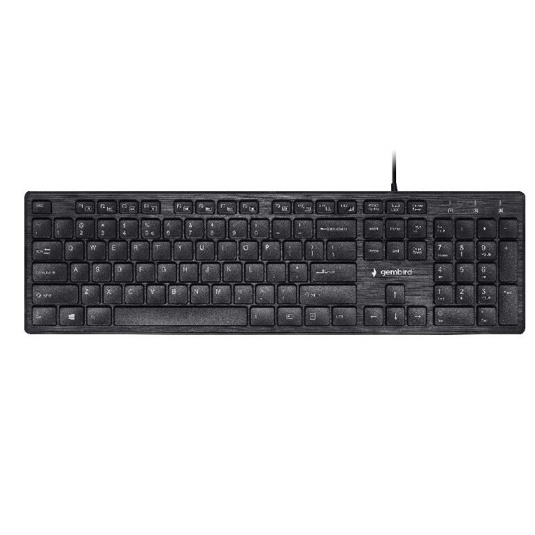 Tastatura multimedia Gembird Chocolate, US layout, Negru