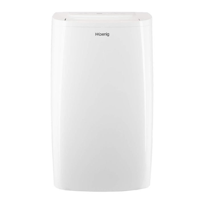 Преносим климатик с H.Koenig дистанционно управление, KOL7812, Reversible +, 12 000 BTU, инвертор, охладителна енергия клас A, отопление, изсушаване, режим Sleep, 3 нива на вентилация, включен комплект за изпускане на въздух, адаптер за прозорец, бял