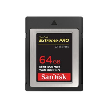 Card de memorie Sandisk 64 GB CFexpress, R1500MB/s, W 800MB/s Card de memorie Sandisk 64 GB CFexpress, R1500MB/s, W 800MB/s