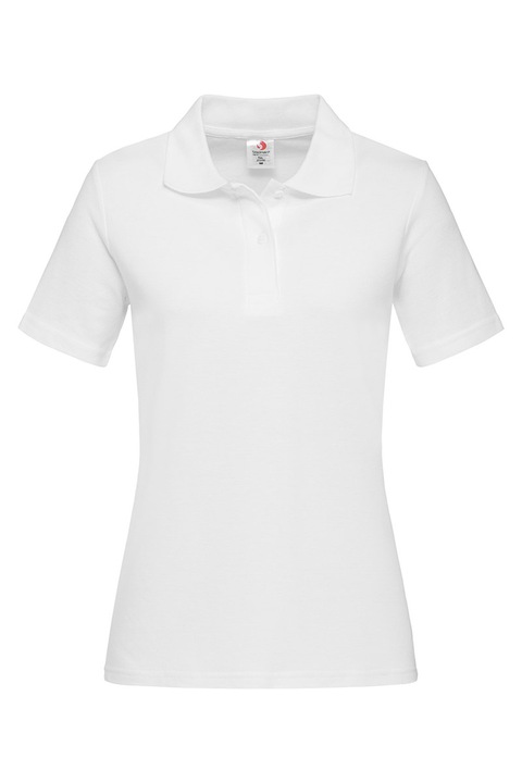 Stedman Polo Femei Alba Pique Bluza, Alb