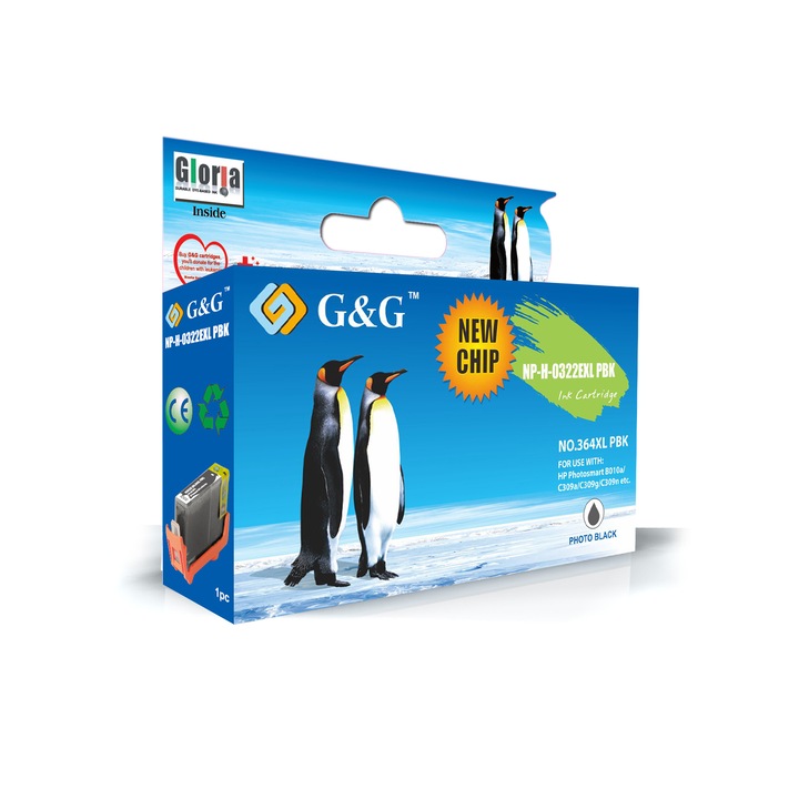 Cartus Cerneala G&G compatibil cu HP 364XL, photo black