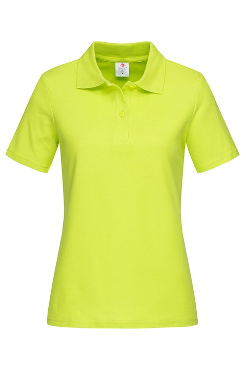 Bluza dama, Stedman Polo, Bumbac, Bright Lime, XL